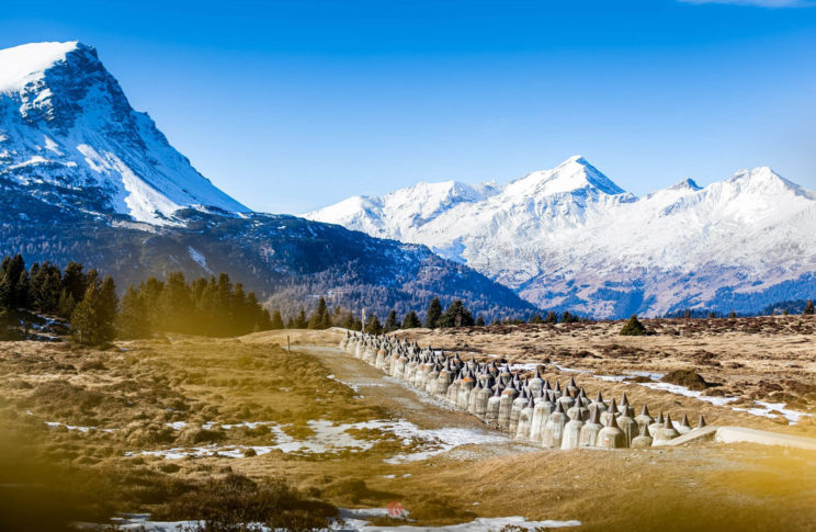 Die Panzersperre Plamort bei Reschen Wandern im Vinschgau