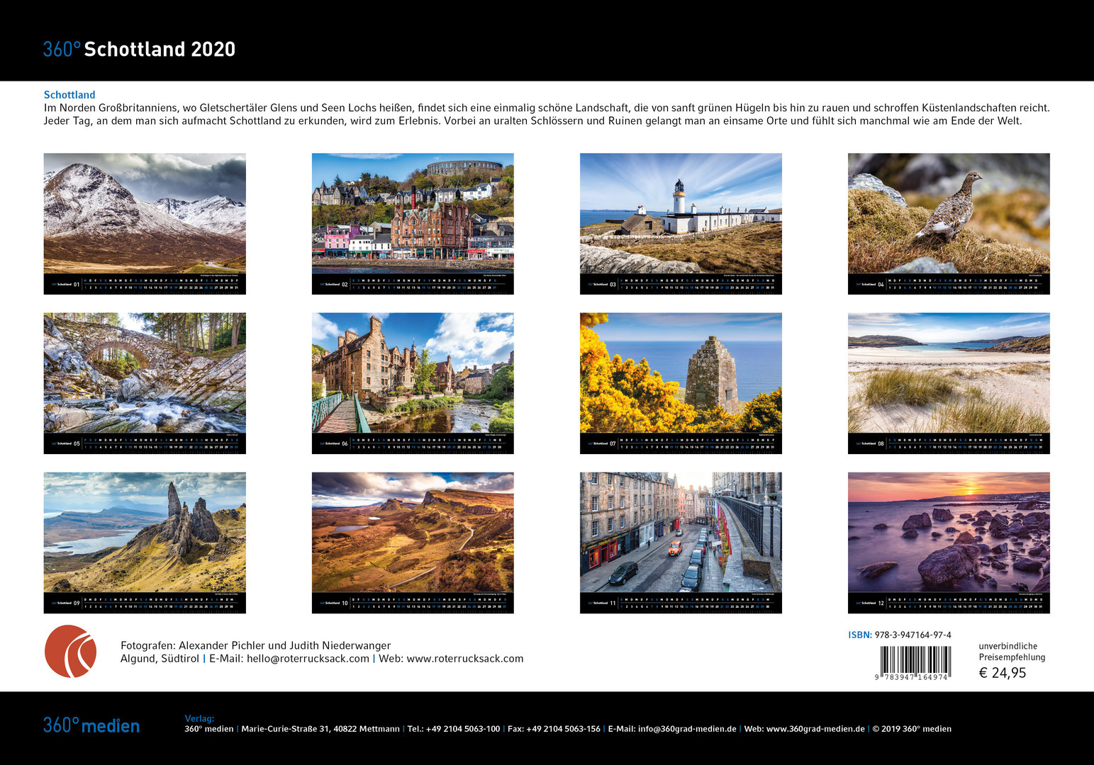 Schottland Kalender 2020